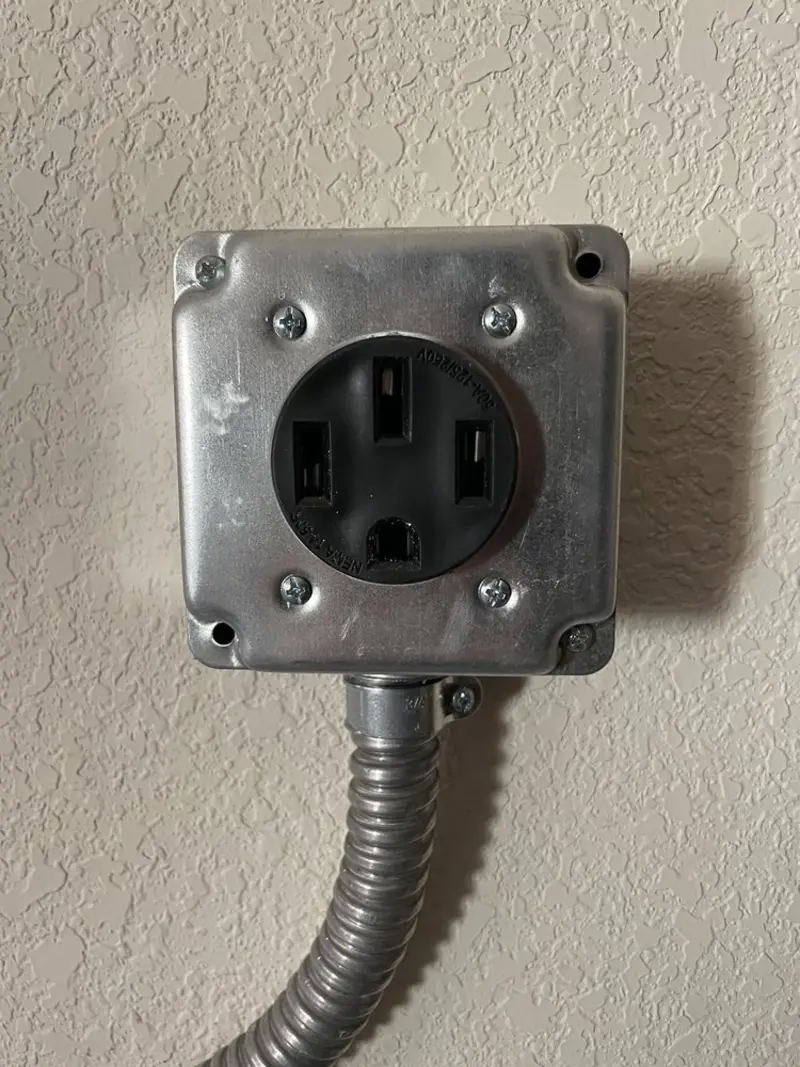 NEMA 14-50 outlet installed for Electrical Panel Upgrade in Clyde