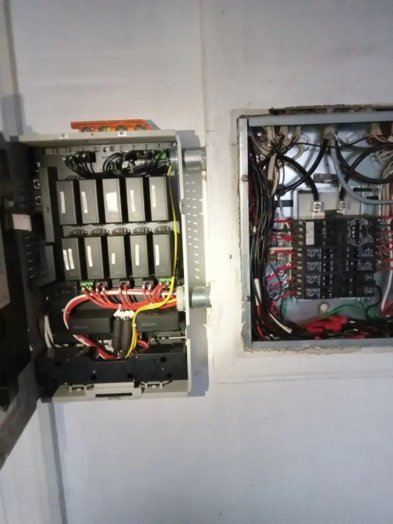 Electrical panel upgrade completed for Security Camera Wiring in Clyde